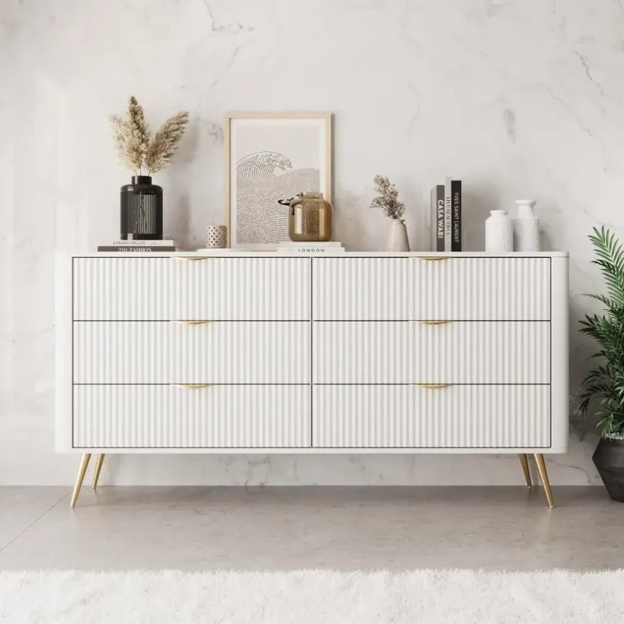 Ladekasten|Ladekasten-Meubella - Lima - Ladekast - Wit - 163 cm