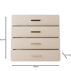 Meubella - Luzon - Ladekast - Beige - 100x44x92 cm