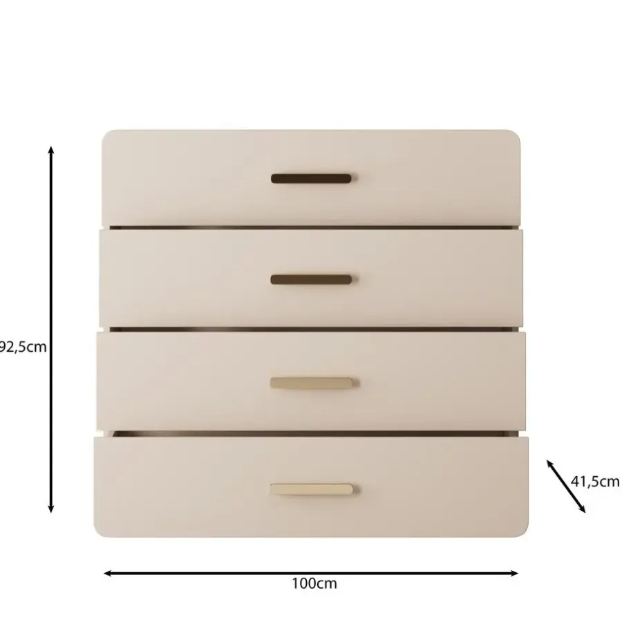 Meubella - Luzon - Ladekast - Beige - 100x44x92 cm