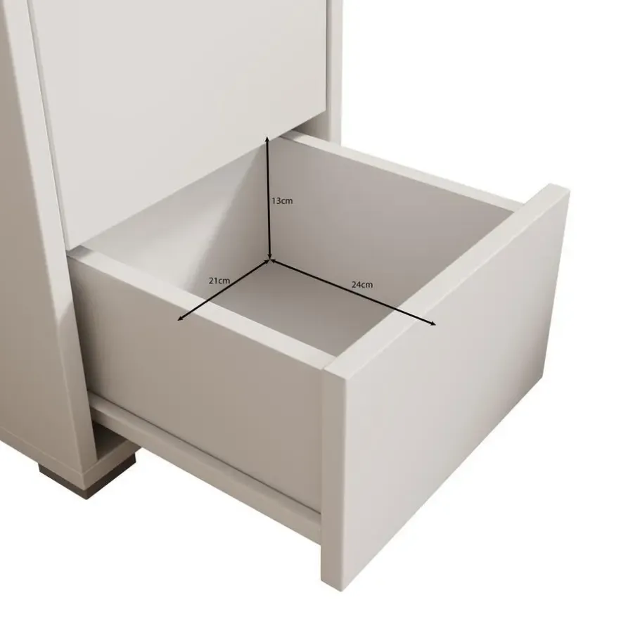 Nachtkastjes|Nachtkastjes-Meubella - Nachtkastje Gideon - Beige - 30 cm