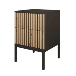Nachtkastjes|Nachtkastjes-Meubella - Nachtkastje Marbella - Zwart - 40 cm