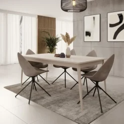 Meubella - Reunion - Eetkamertafel - Beige - 180x90x75 cm