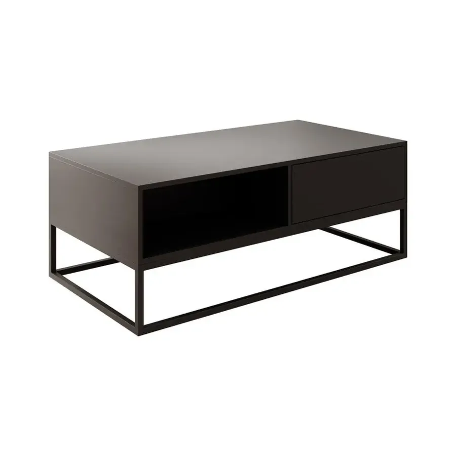 Meubella - Salontafel Delta - Zwart - 120 cm