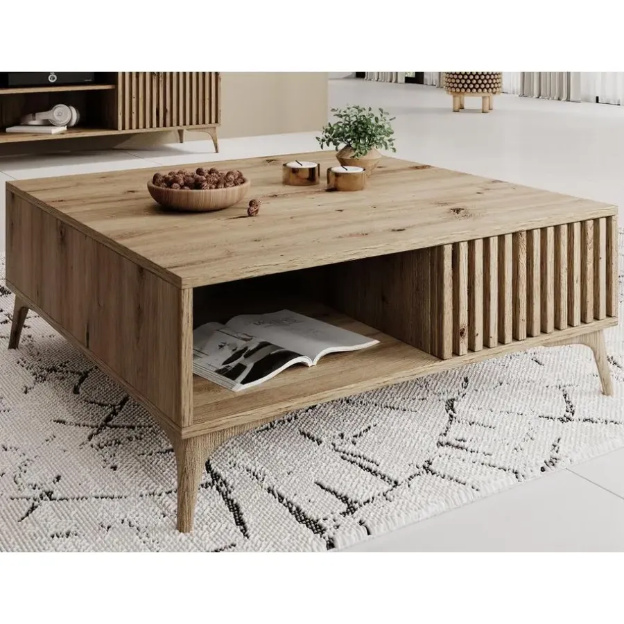Meubella - Salontafel Evy - Eiken - 80 cm