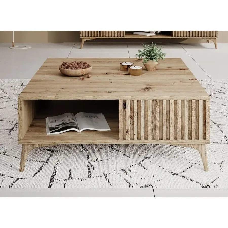 Meubella - Salontafel Evy - Eiken - 80 cm