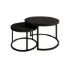 Salontafels-Meubella - Salontafel Ovalo - Mat zwart - set van 2