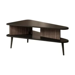 Salontafels-Meubella - Salontafel Pedro - Donker eiken - Zwart eiken - 100 cm