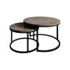 Salontafels-Meubella - Salontafel Rica - Grijs marmerlook - Set van 2