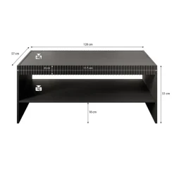 Salontafels-Meubella - Salontafel Vintar - Eiken - 120 cm