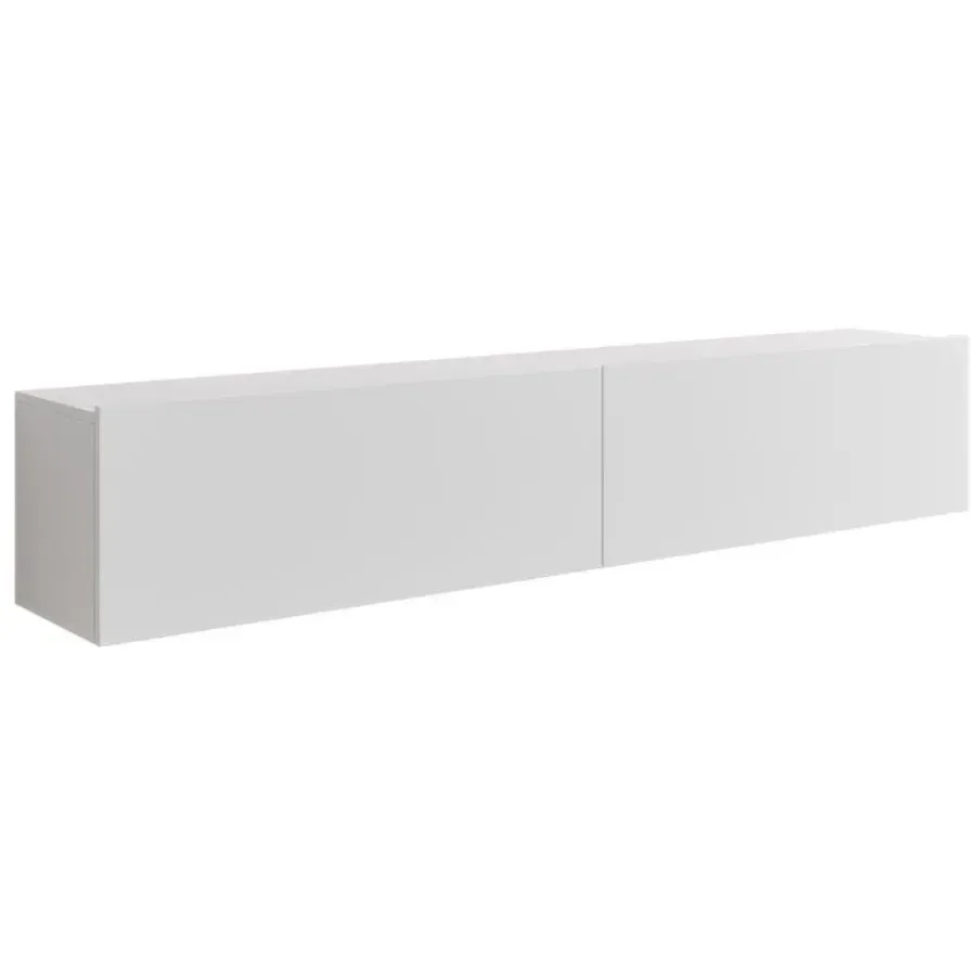 Tv Meubels-Meubella - TV-Meubel Asilento - Mat wit - 180 cm