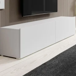 Tv Meubels-Meubella - TV-Meubel Asilento - Mat wit - 180 cm