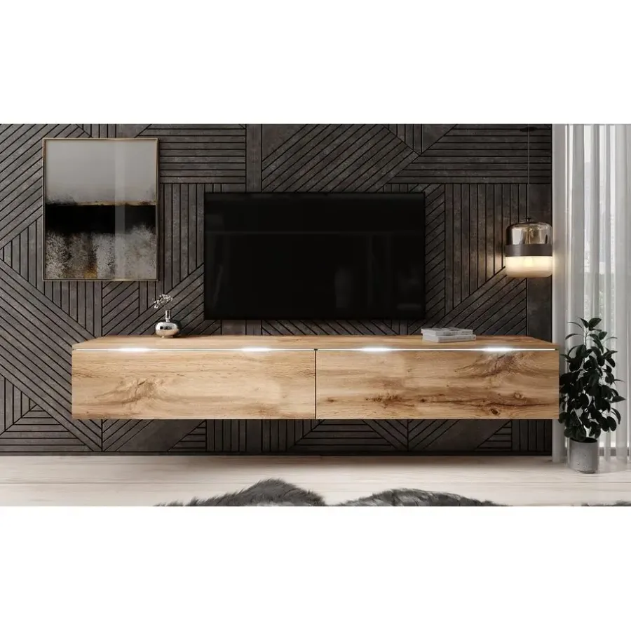 Tv Meubels-Meubella - TV-Meubel Dixon - Eiken - 180 cm