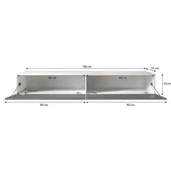 Tv Meubels-Meubella - TV-Meubel Dixon - Eiken - 180 cm