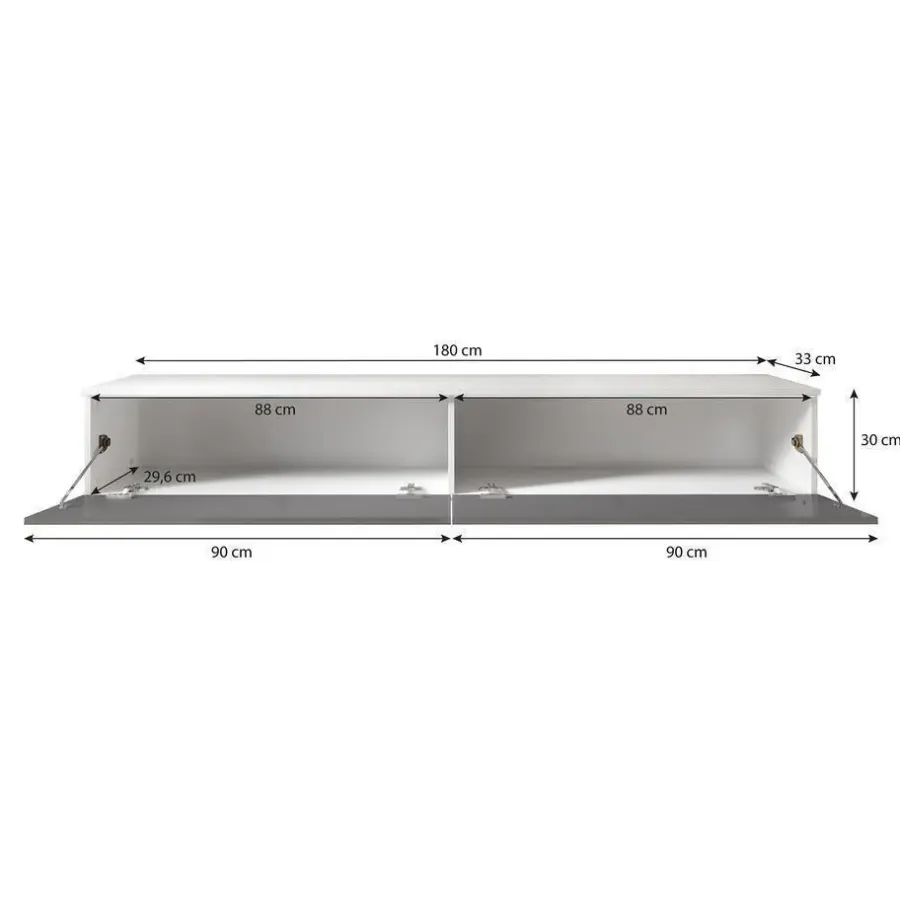 Tv Meubels-Meubella - TV-Meubel Dixon - Eiken - 180 cm
