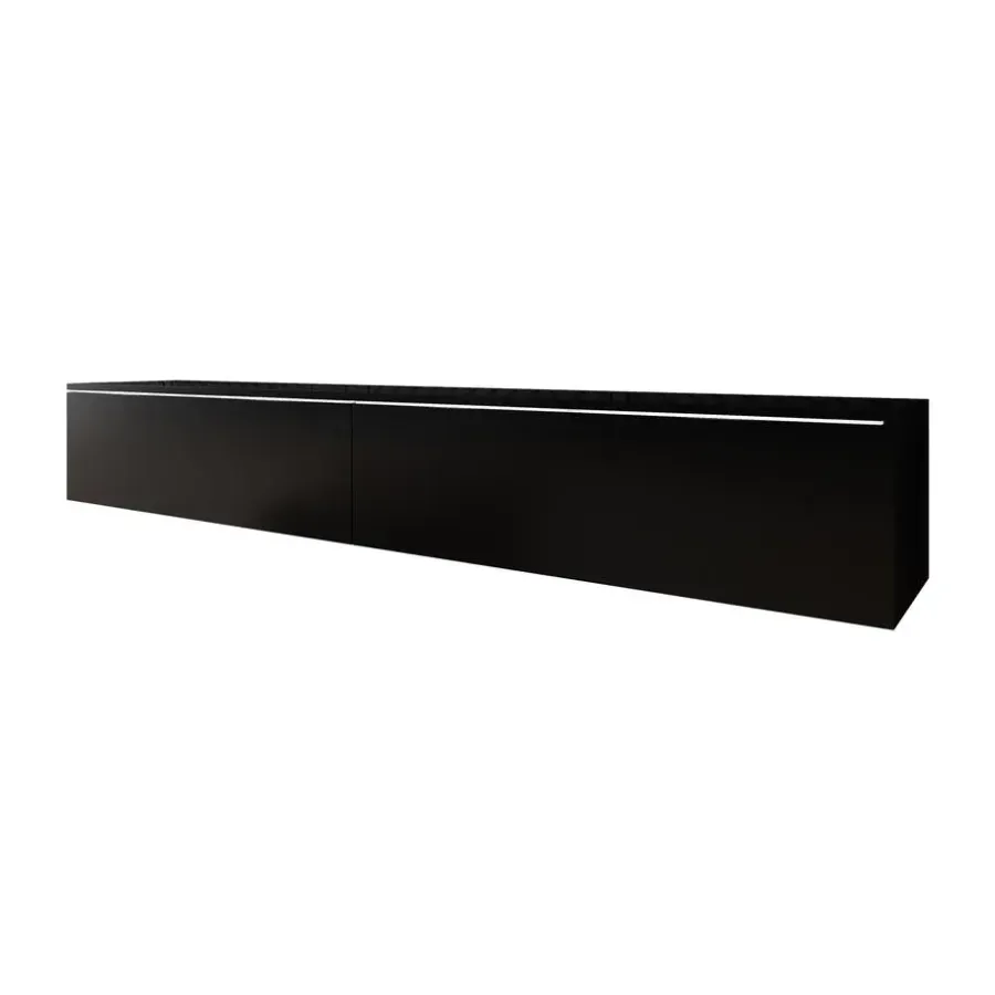 Tv Meubels-Meubella - TV-Meubel Dixon - Mat Zwart - 180 cm