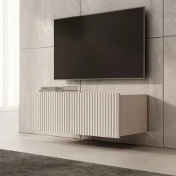Tv Meubels-Meubella - TV-Meubel Kenderes - Beige - 100 cm