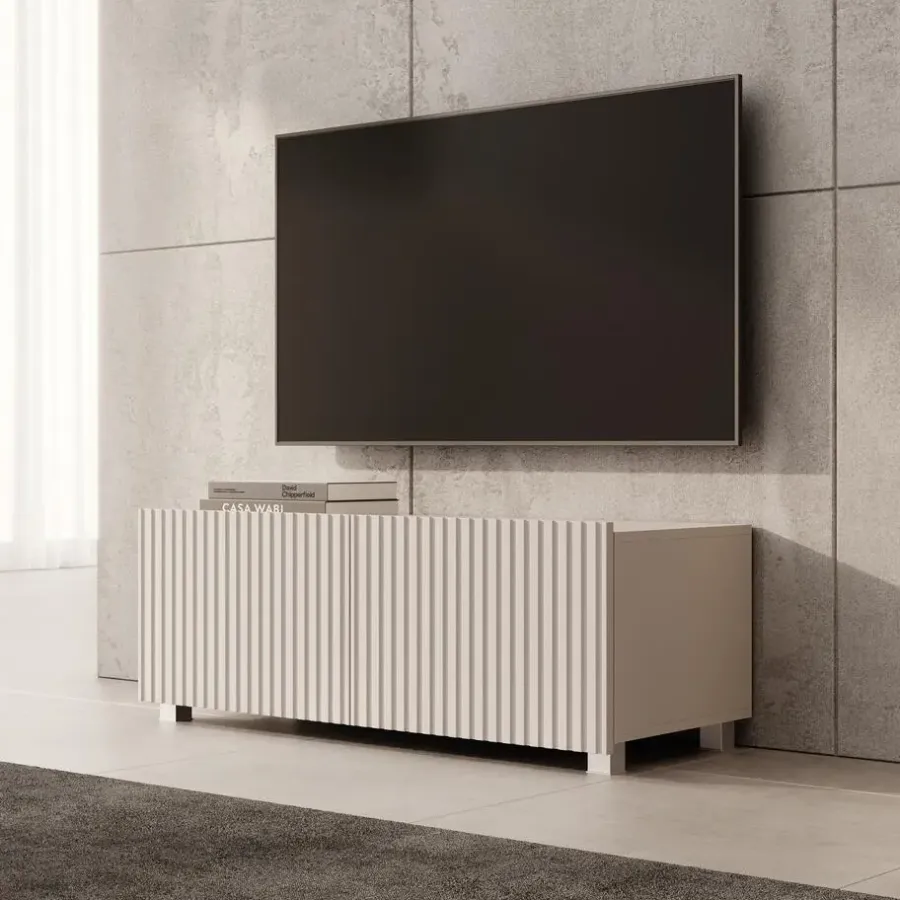 Tv Meubels-Meubella - TV-Meubel Kenderes - Beige - 100 cm