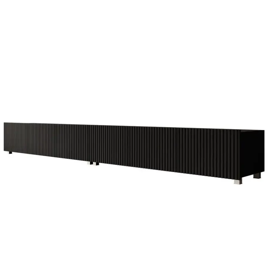 Meubella - TV-Meubel Kenderes - Zwart - 300 cm