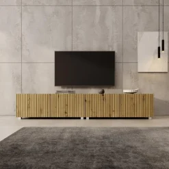 Tv Meubels-Meubella - TV-Meubel Kenderes - Eiken - 200 cm