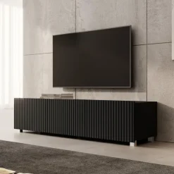 Meubella - TV-Meubel Kenderes - Zwart - 150 cm