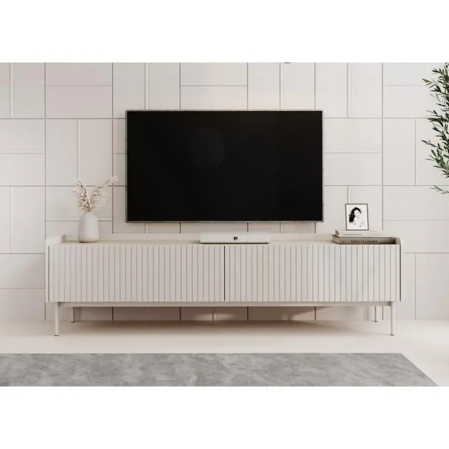 Tv Meubels-Meubella - TV-Meubel Livako - Beige - 181 cm