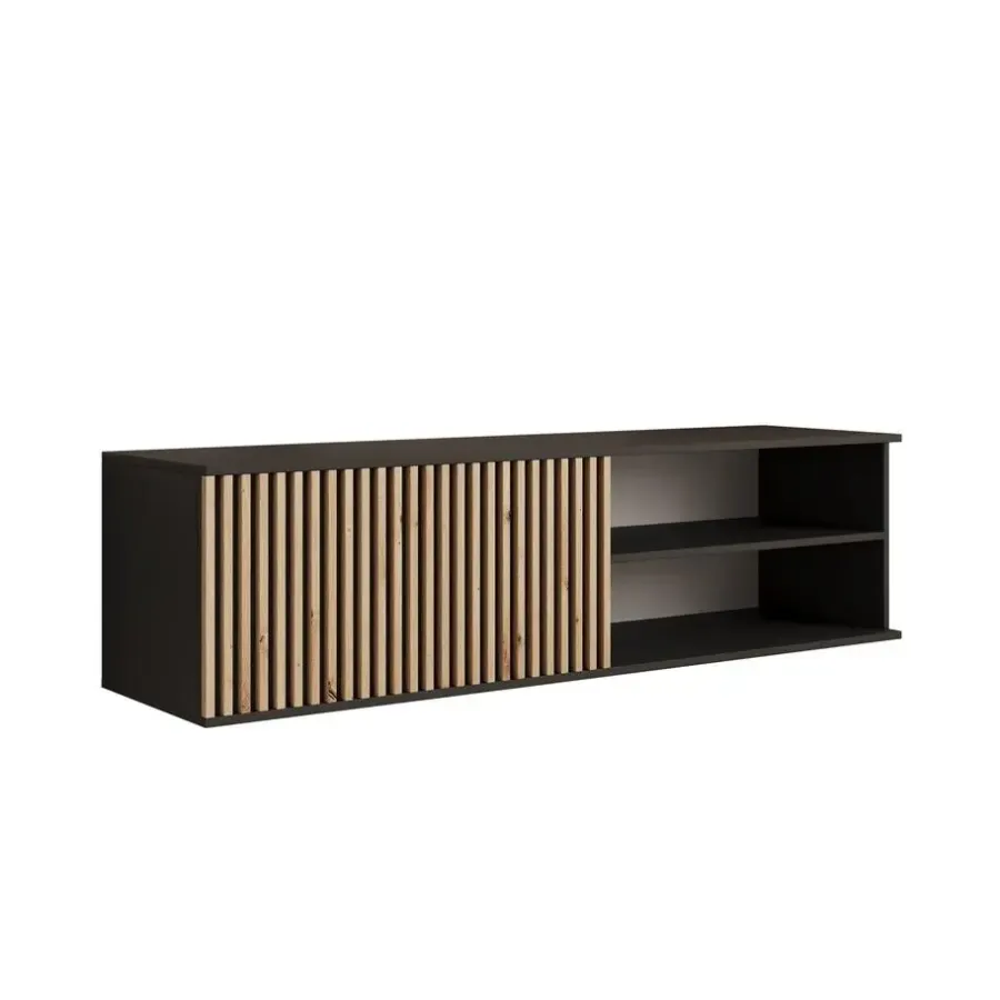 Tv Meubels-Meubella - TV-Meubel Marbella - Zwart - 150 cm