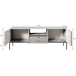 Meubella - TV-Meubel Navil - Beige - 154 cm