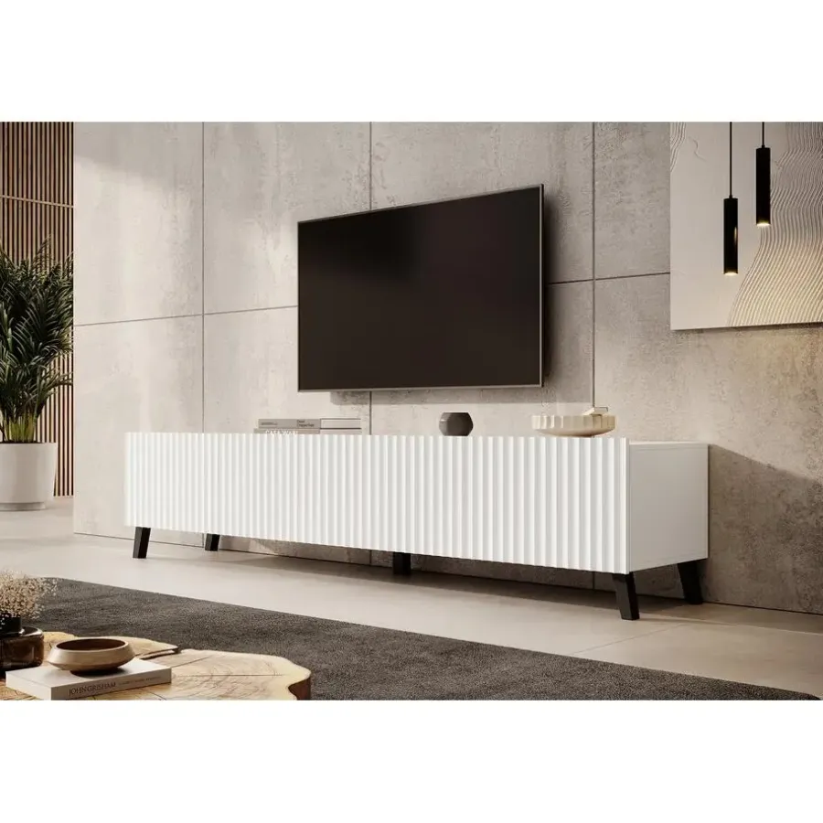Meubella - TV-Meubel Pepinos 2 - Wit - 200 cm