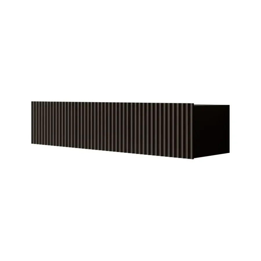 Tv Meubels-Meubella - TV-Meubel Pepinos - Mat zwart - 150 cm