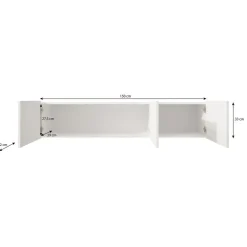 Tv Meubels-Meubella - TV-Meubel Pepinos - Mat zwart - 150 cm