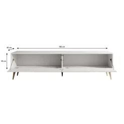 Meubella - TV-Meubel Winq 2 - Wit - 180 cm