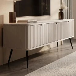 Tv Meubels-Meubella - TV-Meubel Zakari - Beige - 168 cm