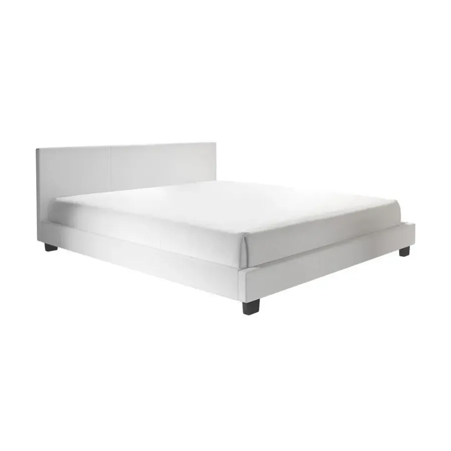 Meubella - Tweepersoonsbed George - Wit - 140x200 cm