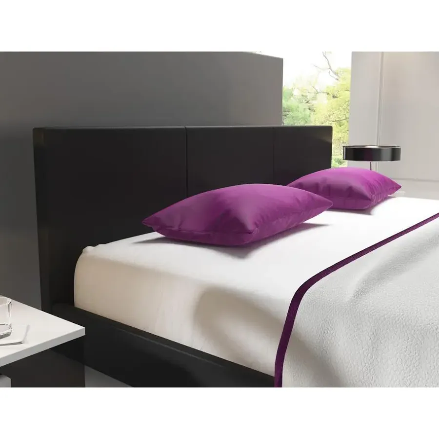 2-Persoons Bedden-Meubella - Tweepersoonsbed George - Zwart - 140x200 cm