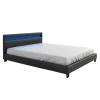 2-Persoons Bedden-Meubella - Tweepersoonsbed Paris - Zwart - 160x200 cm