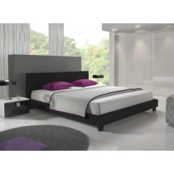 Meubella - Tweepersoonsbed George - Zwart - 180x200 cm