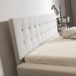 2-Persoons Bedden-Meubella - Tweepersoonsbed Milo - Wit - 140x200 cm