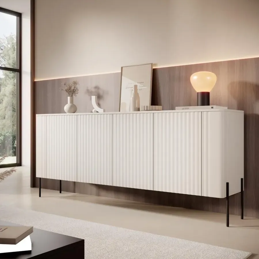 Dressoirs-Meubella - Vivi - Dressoir - Beige - 190 cm