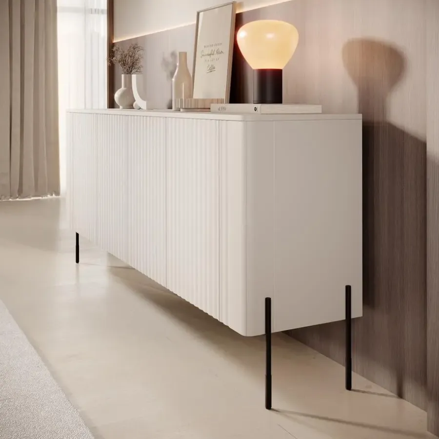 Dressoirs-Meubella - Vivi - Dressoir - Beige - 190 cm