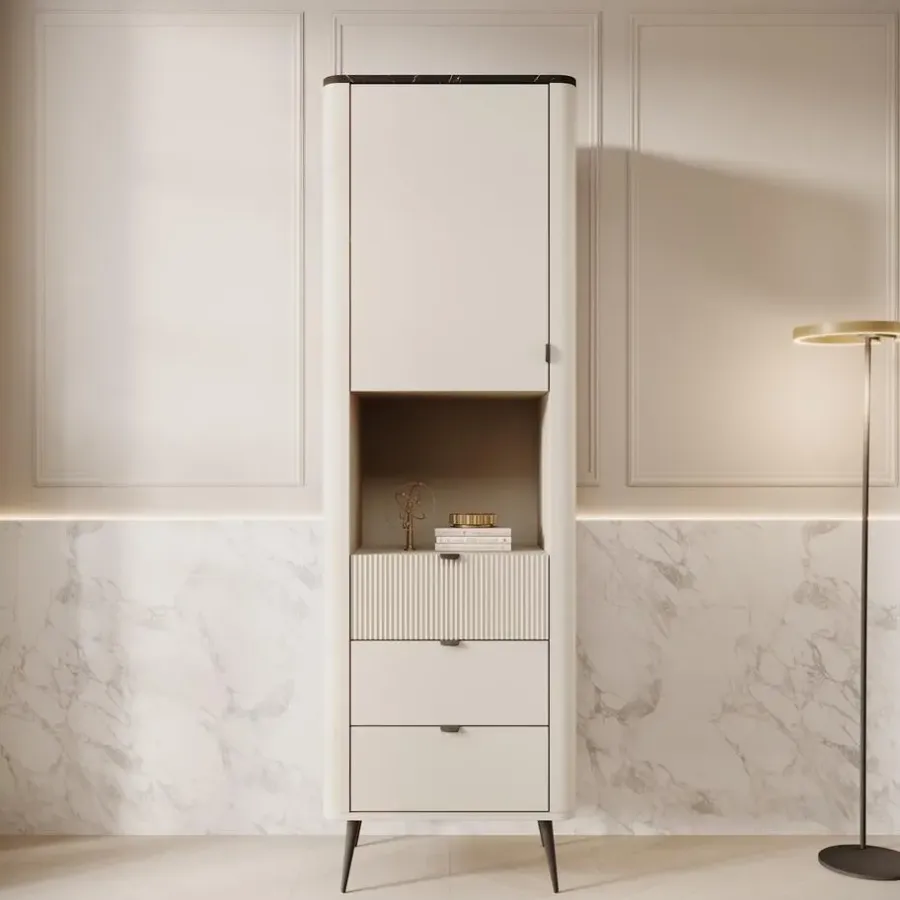 Wandkasten-Meubella - Wandkast Mace - Beige - 60 cm