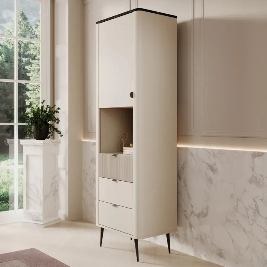 Wandkasten-Meubella - Wandkast Mace - Beige - 60 cm