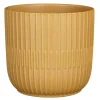 Bloempotten Voor Binnen-Mica Decorations - Plantenpot - okergeel - stripes - D17.5xH16 cm