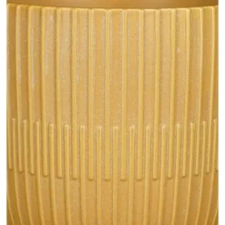 Bloempotten Voor Binnen-Mica Decorations - Plantenpot - okergeel - stripes - D17.5xH16 cm