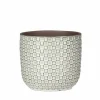 Mica Decorations - Plantenpot - Keramiek wit - 12 x 11 cm