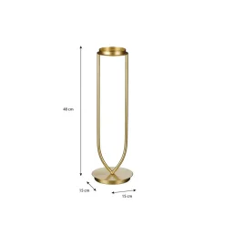 Mica Decorations Aletta Kandelaar - L15 x B15 x H48 cm - Metaal - Goud