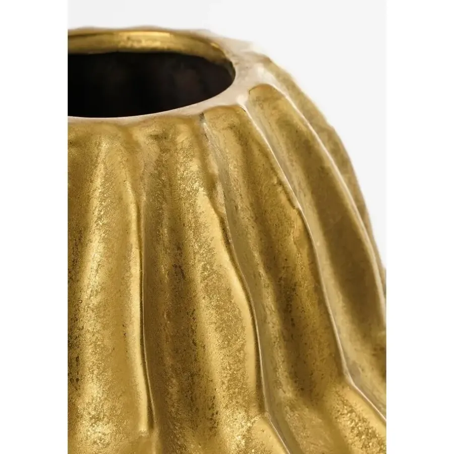 Mica Decorations Altea Vaas - H28 x Ø24,5 cm - Keramiek - Goud