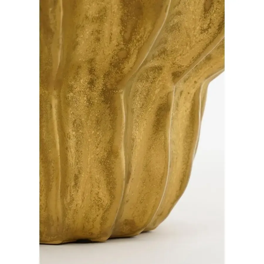 Mica Decorations Altea Vaas - H28 x Ø24,5 cm - Keramiek - Goud