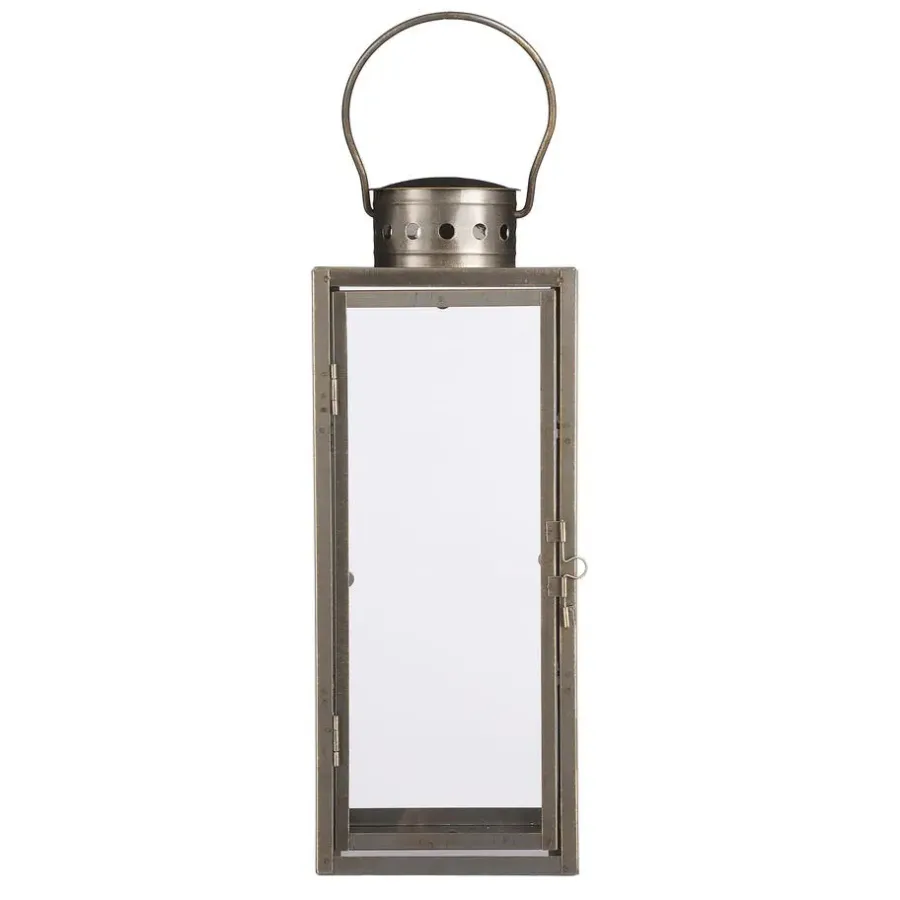 Kandelaars En Windlichten-Mica Decorations Arzilla Lantaarn - L13,5 x B13 x H34,5 cm - Goud