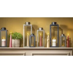 Kandelaars En Windlichten-Mica Decorations Arzilla Lantaarn - L13,5 x B13 x H34,5 cm - Goud