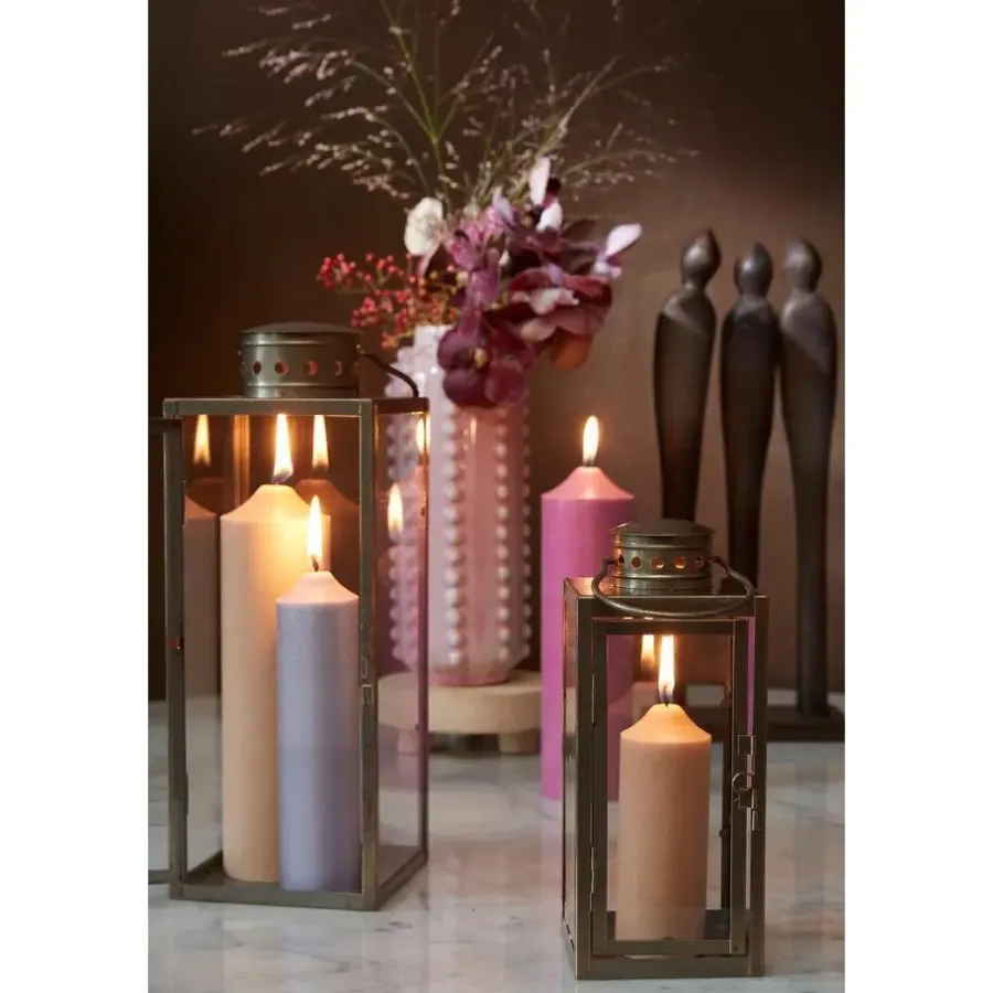 Kandelaars En Windlichten-Mica Decorations Arzilla Lantaarn - L13,5 x B13 x H34,5 cm - Goud